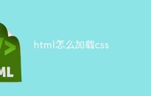 html怎么加载css