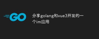 分享golang和vue3开发的一个im应用