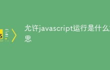允许javascript运行是什么意思
