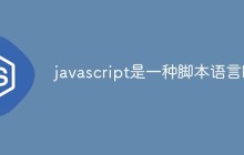 javascript是一种脚本语言吗