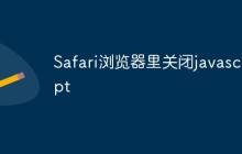 Safari浏览器里关闭javascript