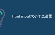 html input大小怎么设置