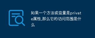 If a method or variable is a private property, what is its access scope?