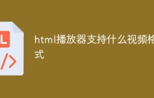 html播放器支持什么视频格式
