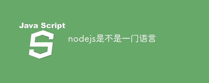 nodejs是不是一门语言