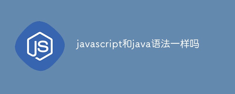 JavaScript と Java 構文は同じですか?