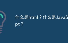 什么是html？什么是JavaScript？