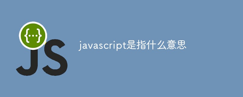 javascript是指什麼意思