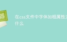 在css文件中字体加粗属性为什么