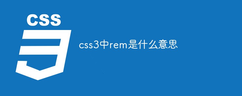 CSS3에서 rem은 무엇을 의미합니까?