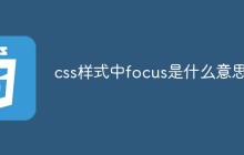 css样式中focus是什么意思