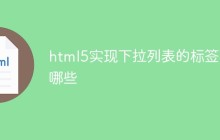 html5实现下拉列表的标签有哪些