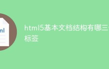 html5基本文档结构有哪三个标签