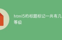html5的标题标记一共有几个等级