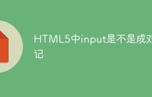 HTML5中input是不是成对标记