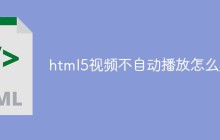 html5视频不自动播放怎么办