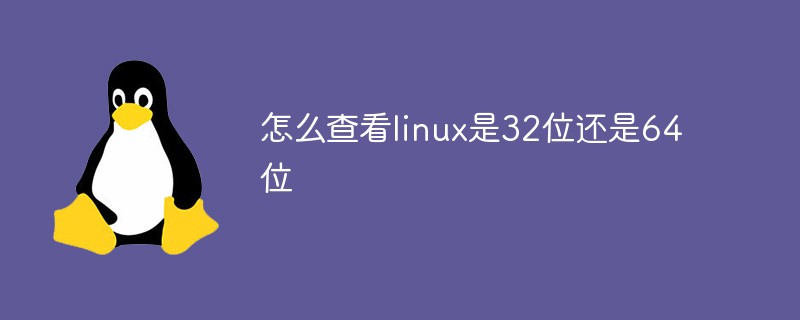 How to check if linux is 32-bit or 64-bit