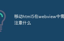 移动html5在webview中需要注意什么
