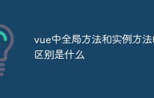vue中全局方法和实例方法的区别是什么