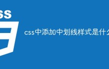 css中添加中划线样式是什么
