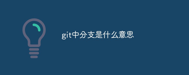 git におけるブランチとは何を意味しますか?