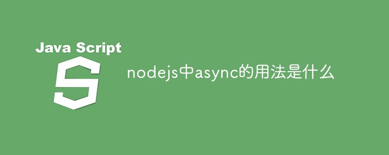 What is the usage of async in nodejs