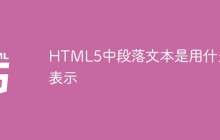 HTML5中段落文本是用什么表示