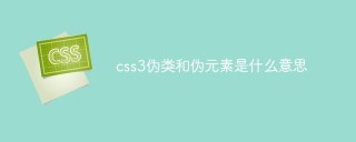 What do css3 pseudo-classes and pseudo-elements mean?