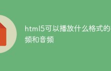 html5可以播放什么格式的视频和音频