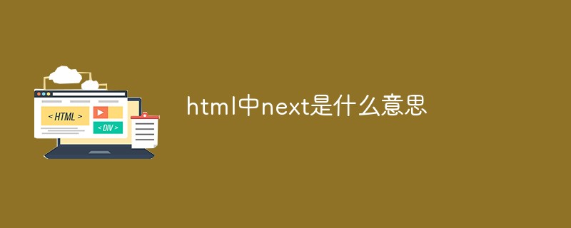 What does next mean in html?