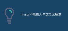 How to solve the problem that mysql cannot input Chinese