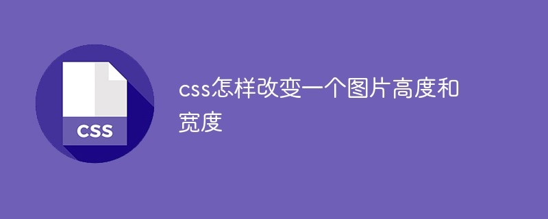 css怎样改变一个图片高度和宽度