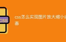 css怎么实现图片放大缩小动画