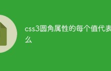 css3圆角属性的每个值代表什么