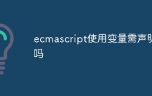 ecmascript使用变量需声明吗