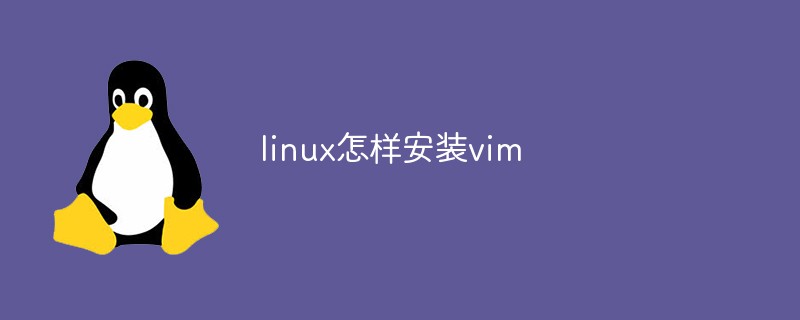 linux怎样安装vim