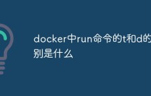 docker中run命令的t和d的区别是什么