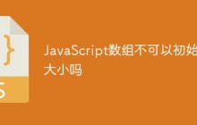 JavaScript数组不可以初始化大小吗