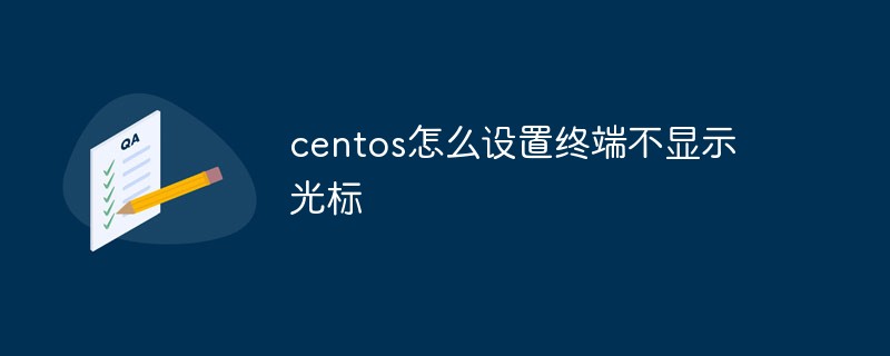 How to set the terminal not to display the cursor in centos