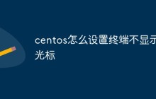 centos怎么设置终端不显示光标