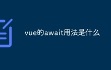 vue的await用法是什么