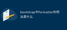 Wozu dient der Formatierer im Bootstrap?
