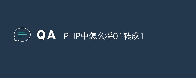 PHP中怎么将01转成1