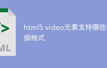 html5 video元素支持哪些视频格式