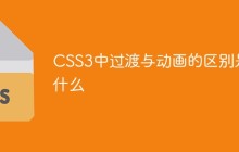 CSS3中过渡与动画的区别是什么