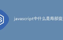 javascript中什么是局部变量