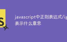 javascript中正则表达式/ig表示什么意思