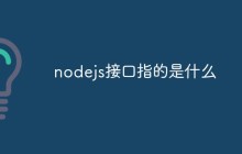 nodejs接口指的是什么