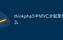 thinkphp5中MVC分层是什么
