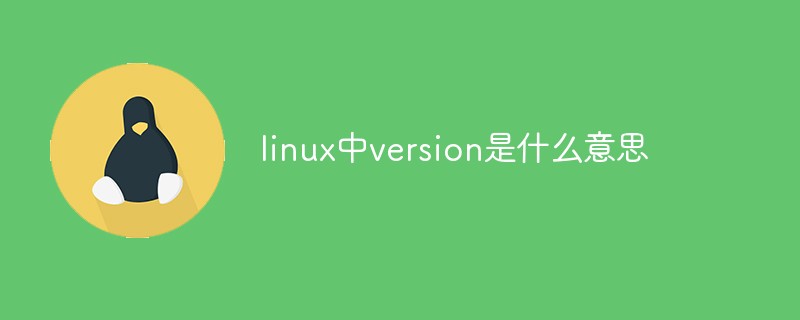 What does version mean in linux?